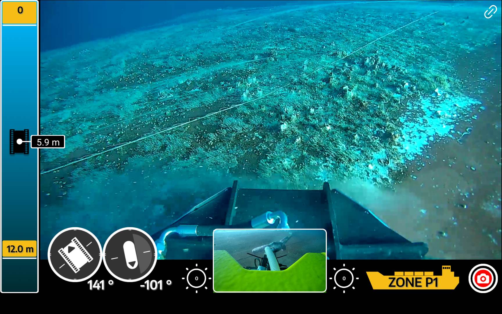 Field interface showing fouling ratings captured against a hull survey