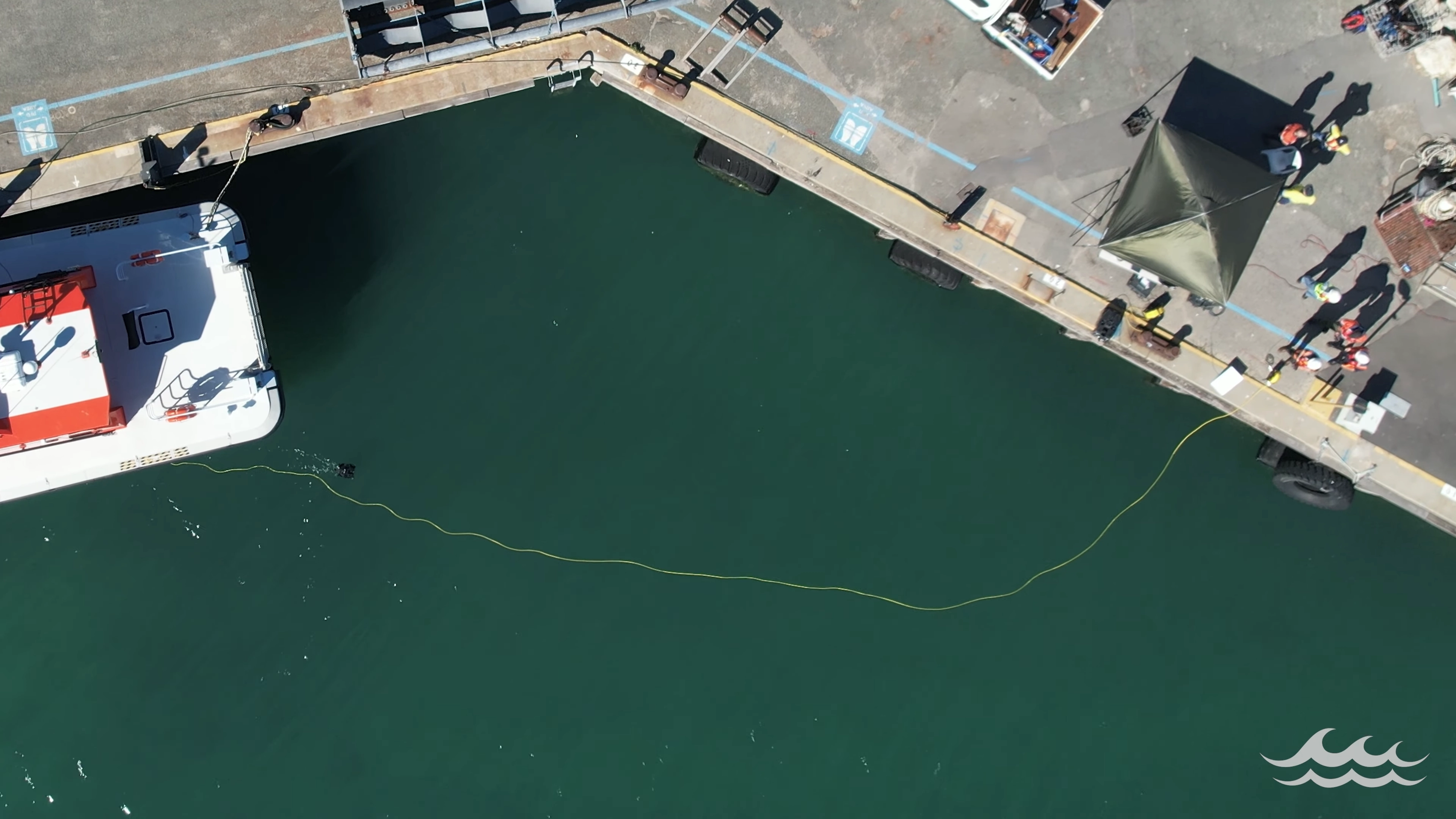 Drone view of port operations